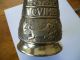 Large Heavy Brass Bell Inscribed Latin 