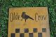 Ex Lg Mustard Wood Sign Olde Crow Game Board Co.  Country Primitive Folk Art Primitives photo 2