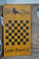 Ex Lg Mustard Wood Sign Olde Crow Game Board Co.  Country Primitive Folk Art Primitives photo 6