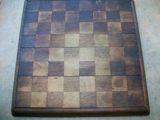 Handmade Primitive Inlaid Checker/chess Board photo