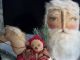 Primitive Doll~folk Art~pattern~christmas Old Time Santa ~ Dumplinragamuffin Primitives photo 4