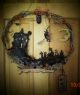 Primitive Silhouette Haunted House Witch Ghost Halloween Fall Door Greeter Primitives photo 9