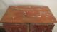 Wonderful Early Old Primitive Wooden Wood Wall Table Cabinet Cupboard Paint Primitives photo 9