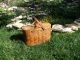 Primitive Vintage Cooler Picnic Basket Refridgerator Tin Lining &tin Bucket Primitives photo 2