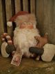 Primitive Large Santa Holding Arms == Gingerbread Doll == Candy Cane ==13 In. Primitives photo 2