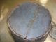 1800 ' S Large Old Blue Paint Oak Wooden Butter Churn Primitives photo 7