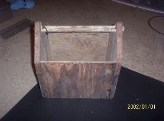 Old Rustic Primitive Carrier Tool Box.  Reduced photo