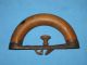 Antique/vtg Wooden/wood Sad Iron Replacement Handle With Cast Iron Spring Clip Primitives photo 1