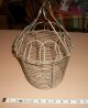 Antique Vtg Primitive 2 Handle French Folding Wire Egg Basket Country Primitives photo 1