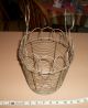 Antique Vtg Primitive 2 Handle French Folding Wire Egg Basket Country Primitives photo 2