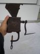 Rare Antique 1700 ' S Clamp - On Cast Iron American Primitive Coffee Grinder Mill Primitives photo 2