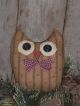 Primitive Americana Owl Bird Ornie Ornament Bowl Filler Shelf Sitter Tuck Primitives photo 1