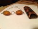Antique Civil War Sharpshooter Shooters Glasses Striaght Sides & Case. Primitives photo 1