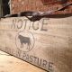 ~primitive Barn Wood Sign~notice Bull In Pasture W Leather Hanger~ Primitives photo 3
