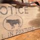 ~primitive Barn Wood Sign~notice Bull In Pasture W Leather Hanger~ Primitives photo 5
