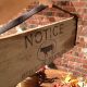 ~primitive Barn Wood Sign~notice Bull In Pasture W Leather Hanger~ Primitives photo 7