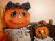 Bitti & Boo Pumpkin Doll & Gourd Baby Halloween Handmade Primitive Doll Tmap Oh. Primitives photo 2