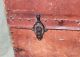 Rare C.  1850 Dome Wood Deerskin Covered Tacked Small Horse Carriage Travel Trunk Primitives photo 8