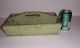 Antique Primitive Early Small Wooden Green Painted Cutlrey Utensil Tote Box Primitives photo 4