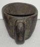 Primitive Antique Indian Native Wood Hand Treen Carved Feast Cup Stein Mug Primitives photo 5