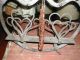 Antique & Unique Metal Hearts Hearth Cooking Game Rack Stand~ Primitives photo 1