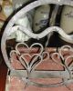 Antique & Unique Metal Hearts Hearth Cooking Game Rack Stand~ Primitives photo 2