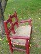 Antique Painted Pa Child ' S Double Wagon Seat. .  Old Splint Seat. .  Aafa Primitives photo 4