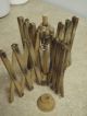 Primitive Wooden Drying Rack Round Expandable 8 