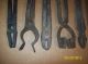 Antique~10 Blacksmith Tools~tongs~hand Forged~champion & Vaughn & Busnell~vgc~ Primitives photo 1