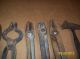 Antique~10 Blacksmith Tools~tongs~hand Forged~champion & Vaughn & Busnell~vgc~ Primitives photo 8