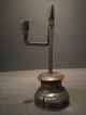 Fine Antique 18th C Iron & Wood Rushlight Candle Holder Primitive Rush Light Primitives photo 9
