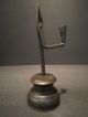 Fine Antique 18th C Iron & Wood Rushlight Candle Holder Primitive Rush Light Primitives photo 1