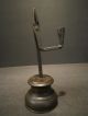 Fine Antique 18th C Iron & Wood Rushlight Candle Holder Primitive Rush Light Primitives photo 2