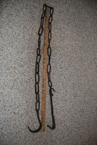 6 Ft.  Hand Forged Chain With Hooks photo