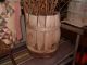 Antique Early Wooden Storage Barrel Country Farm Winery Primitive Wine Buttery Primitives photo 5