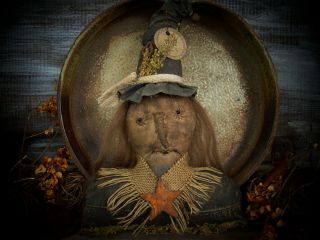 Primitive Salem Halloween Witch Doll/cupboard Tuck~ooak~must See~1862 photo