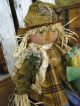 Primitive Fall Scarecrow Doll Corn On Cob Folk Art Harvest Scarecrow Doll Corn Primitives photo 3