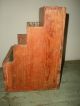 Old 3 Sectioned Dovetailed Table Box In Red Wash Primitives photo 1
