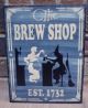 Prim Style Halloween Ghost ~ Witch Wood Sign The Brew Shop Est.  1732 Hp Primitives photo 2