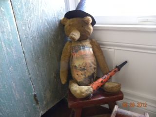 Primitive Halloween Bear With Hat And Noise Maker photo