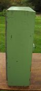 Primitive Old Wood Cubby Wall Medicine Cabinet Shelf Old Green Paint Primitives photo 2