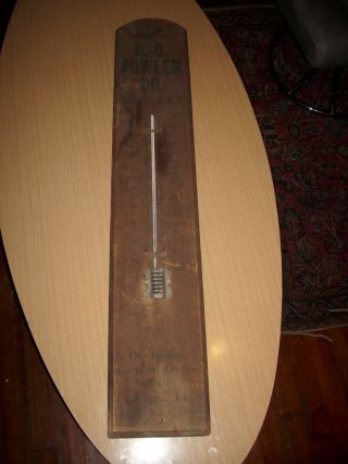 Americana Wooden Advertising Thermometer Fowler Co Glens Falls Ny Dry Goods photo