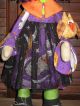 Primitive Hc Halloween Standing Witch Doll With Owl Ornie Tuck Shelf Sitter Primitives photo 3