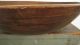 19th C Large Early Old Wooden Wood Dough Bowl With Rare Double Rim 16.  5 