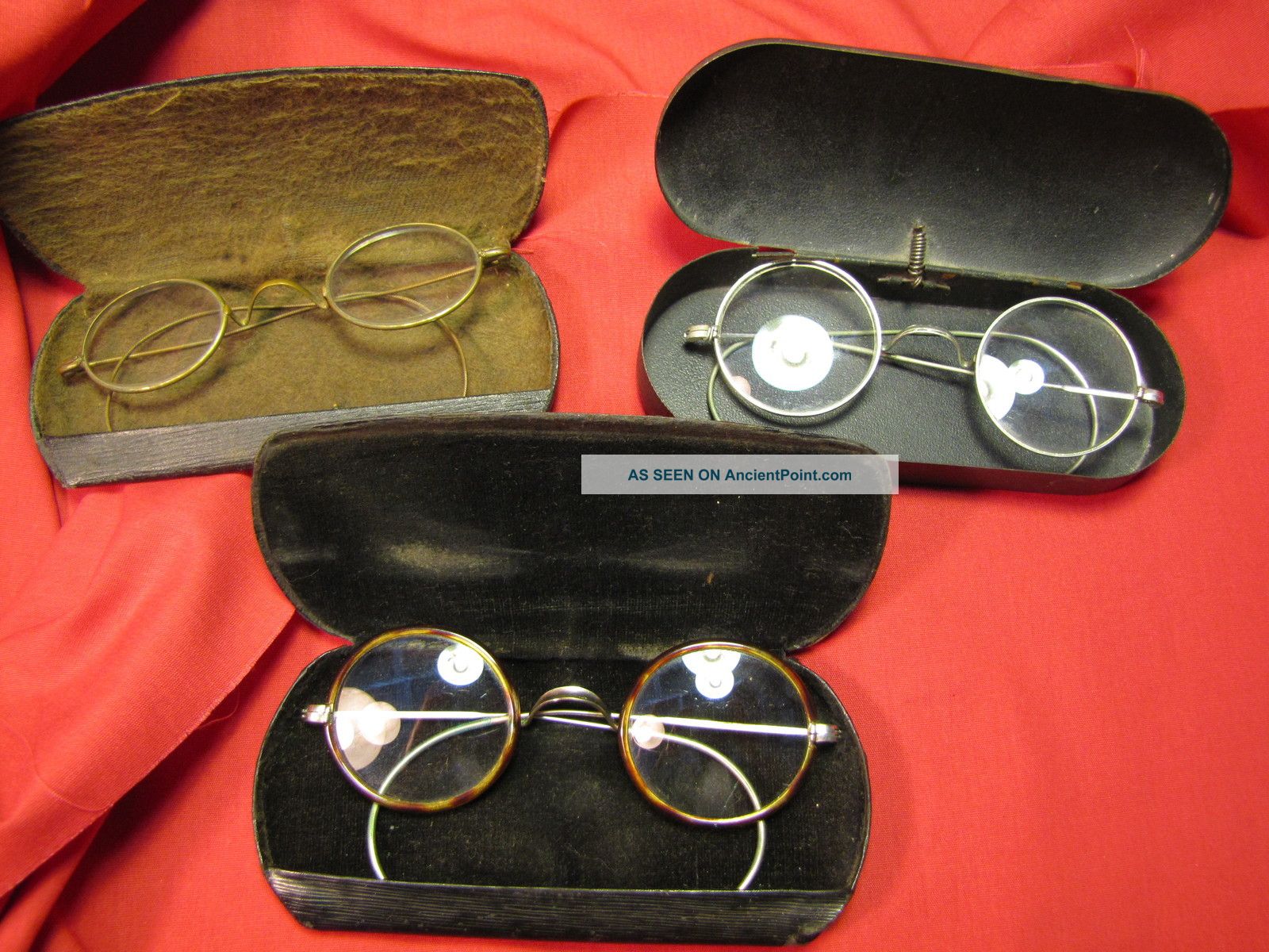 Three Very Old Pairs Of Spectacles Primitives photo