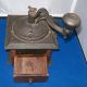 1889 Ornate Cast Iron Wood Primitive Coffee Grinder Mill W/handle Imperial 705 Primitives photo 1