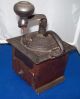 1889 Ornate Cast Iron Wood Primitive Coffee Grinder Mill W/handle Imperial 705 Primitives photo 2