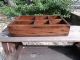 Vintage Wooden 6 Cubbyhole Display Shelf Wood Box Dividers Old Shadowbox Rustic Primitives photo 6