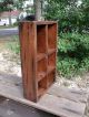 Vintage Wooden 6 Cubbyhole Display Shelf Wood Box Dividers Old Shadowbox Rustic Primitives photo 8