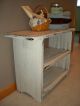 Primitive Two Shelf Bench Aged White - - Country Decor - See All Pics Usa Made Primitives photo 2